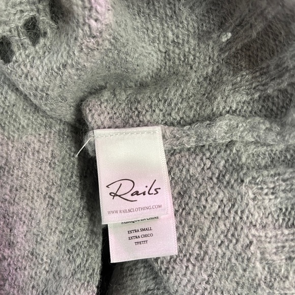 Rails Perci Sweater in Heather Grey Charcoal Lightning Sz XS - Picture 4 of 5
